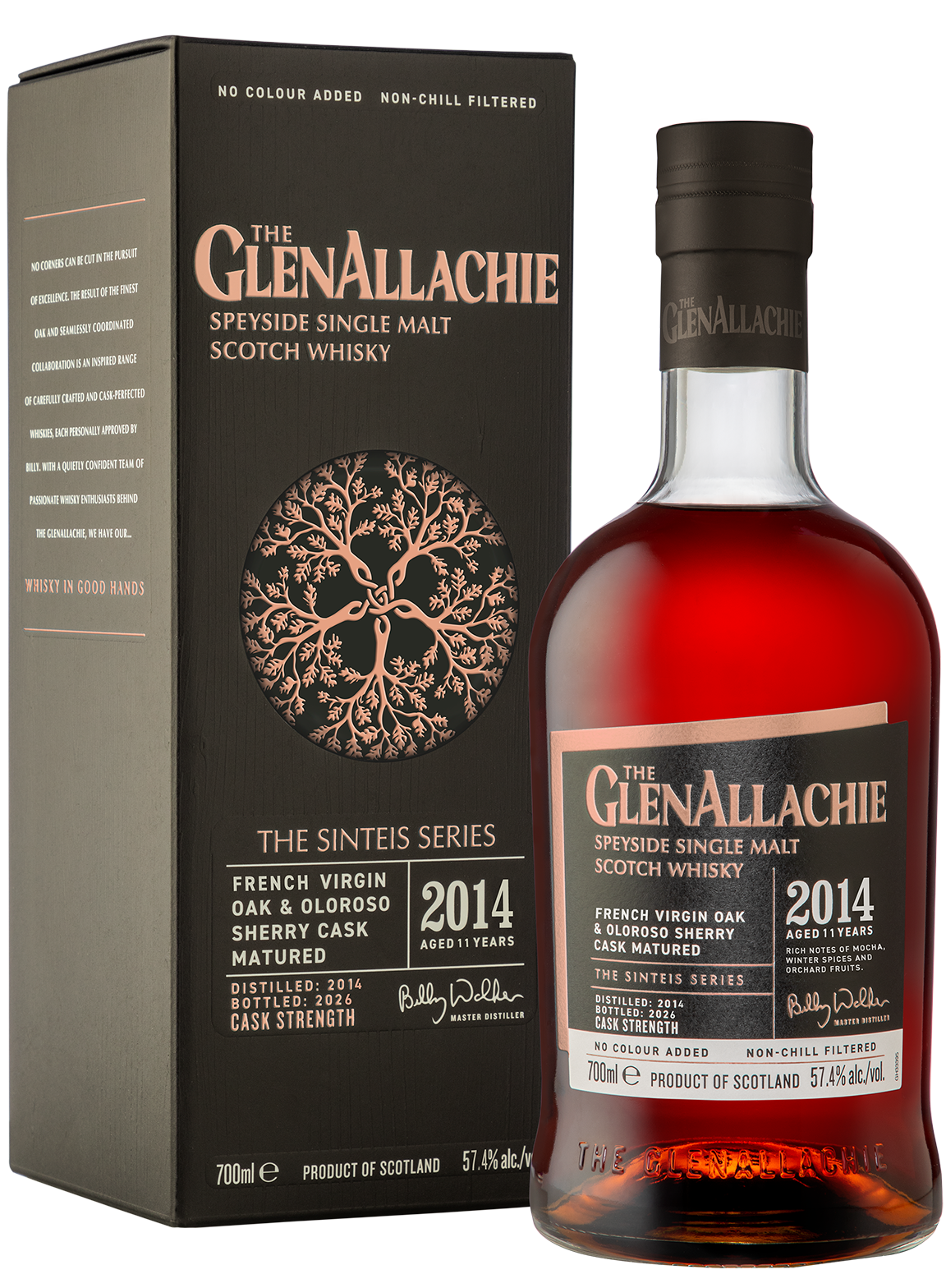 The GlenAllachie 2014 French Virgin Oak & Oloroso Sherry Cask Matured